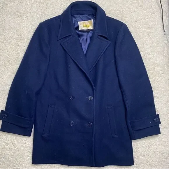 Pendleton Wool Pea Coat Navy size 10 - Picture 1 of 14